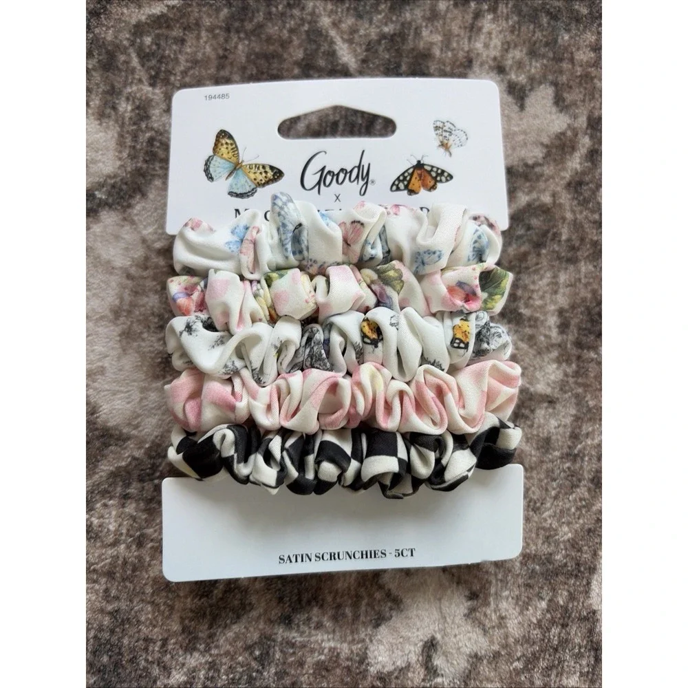 New Goody x MacKenzie-Childs Satin Scrunchies, Multicolor Set